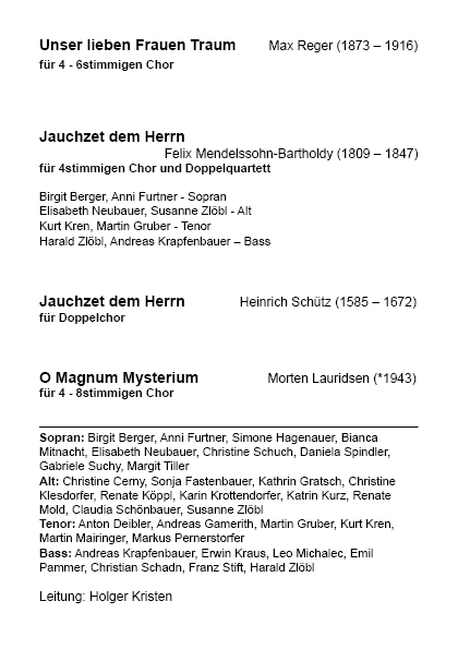 zum Schließen des Programms klicken Programm "Jauchzet dem Herrn" Seite 2